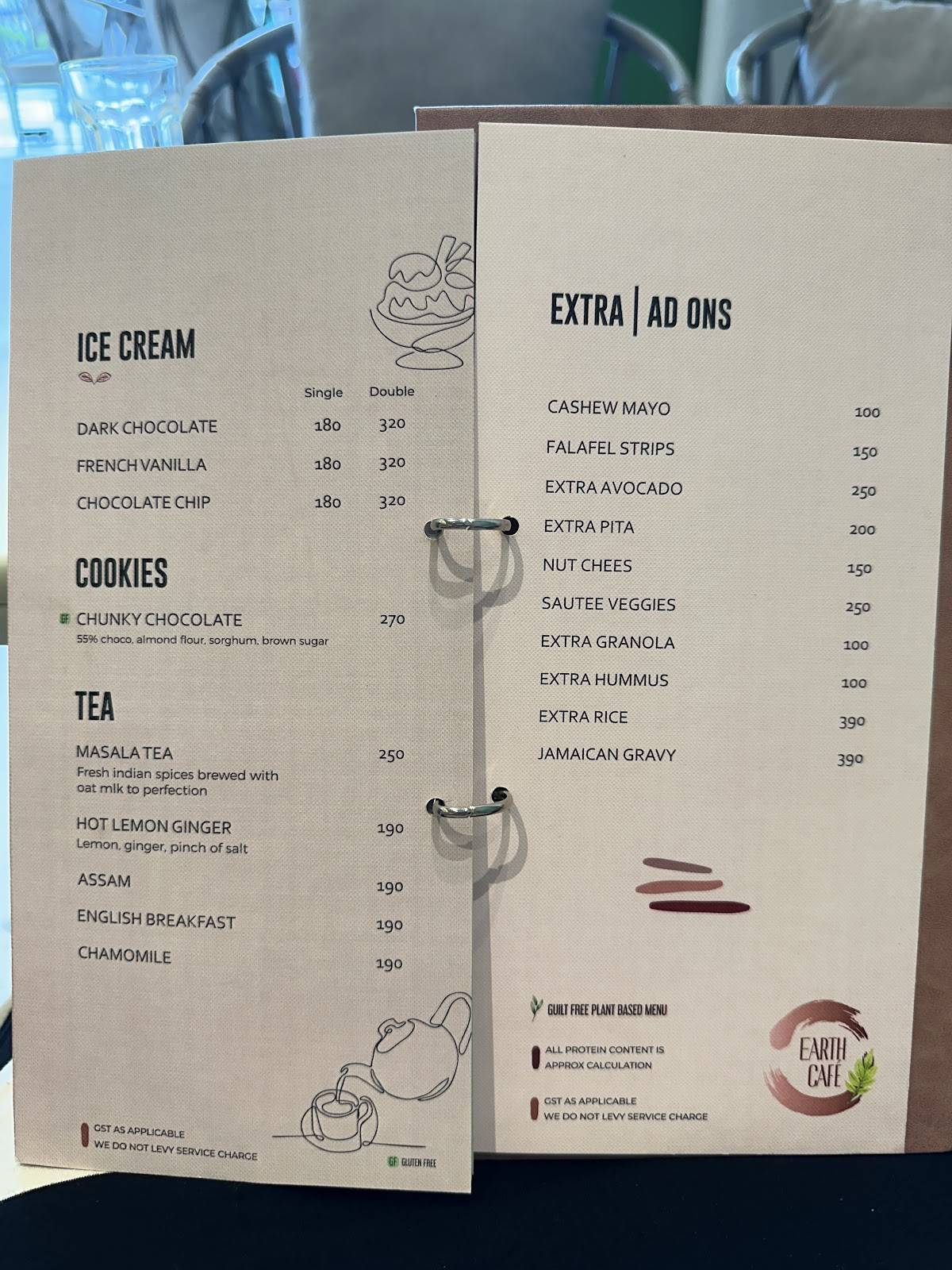Earth Cafe @ BKC menu