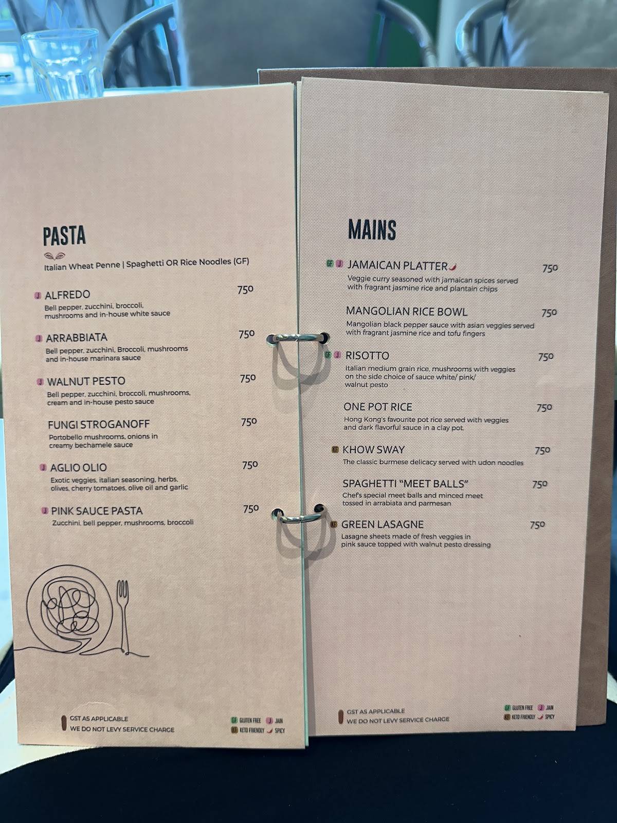 Earth Cafe @ BKC menu