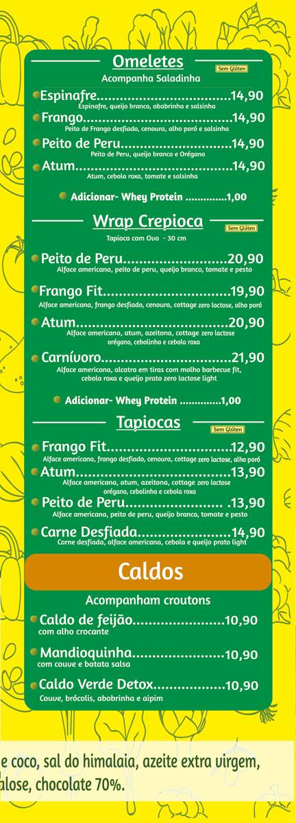 Eat Fit Alimentação Saudável cardápio