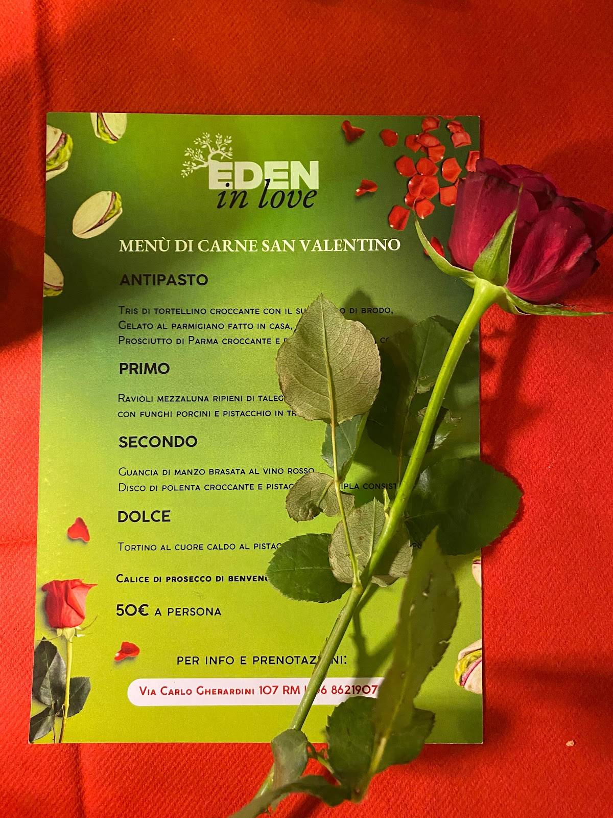 Menu di Eden Ristorante - Il Paradiso del Pistacchio 