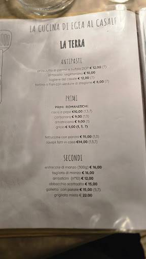 Menu di Egea Al Casale 