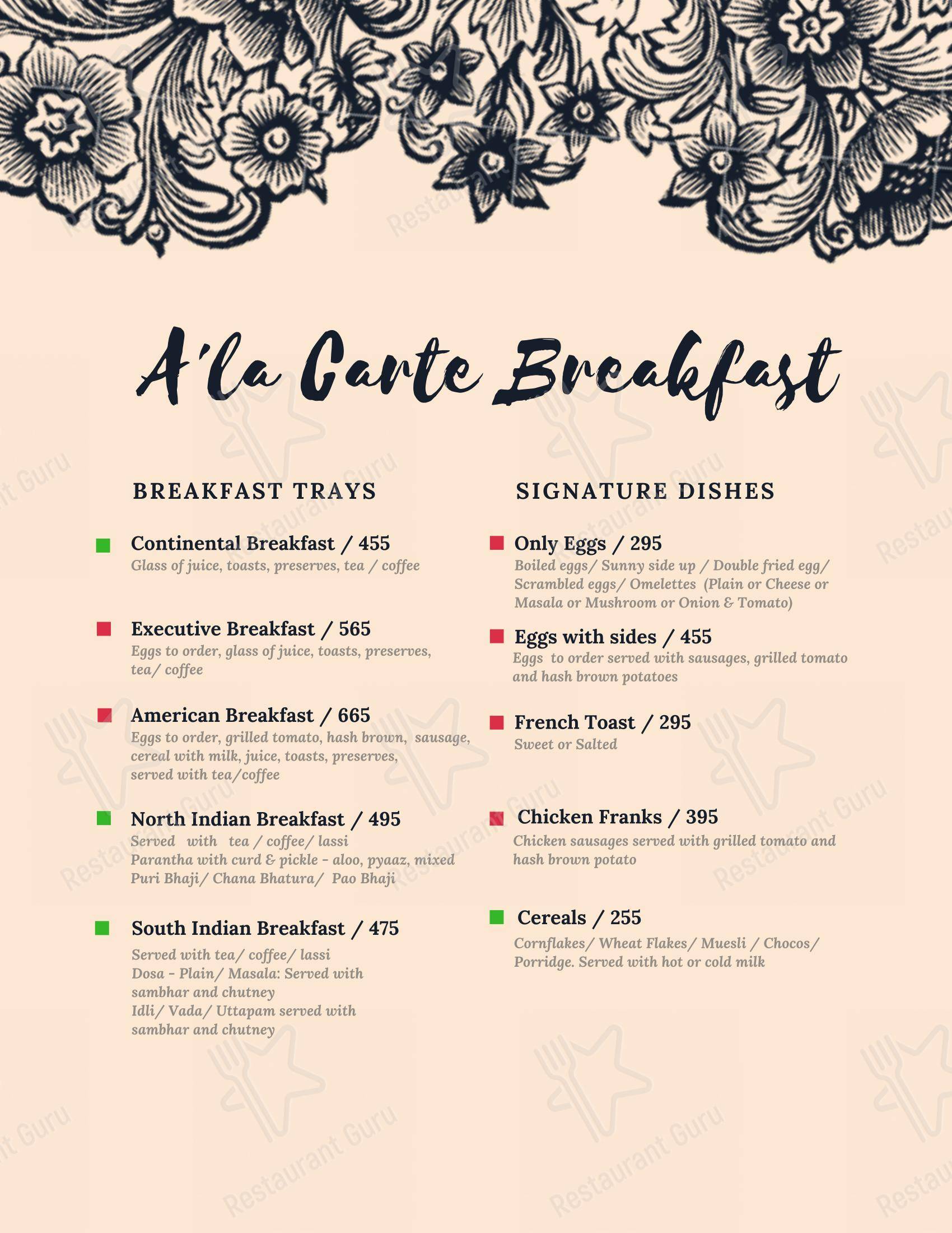 Menu for Eighteen71 Cookhouse & Bar (Indian & Oriental Fine Dining Restaurant in Shimla) in Shimla