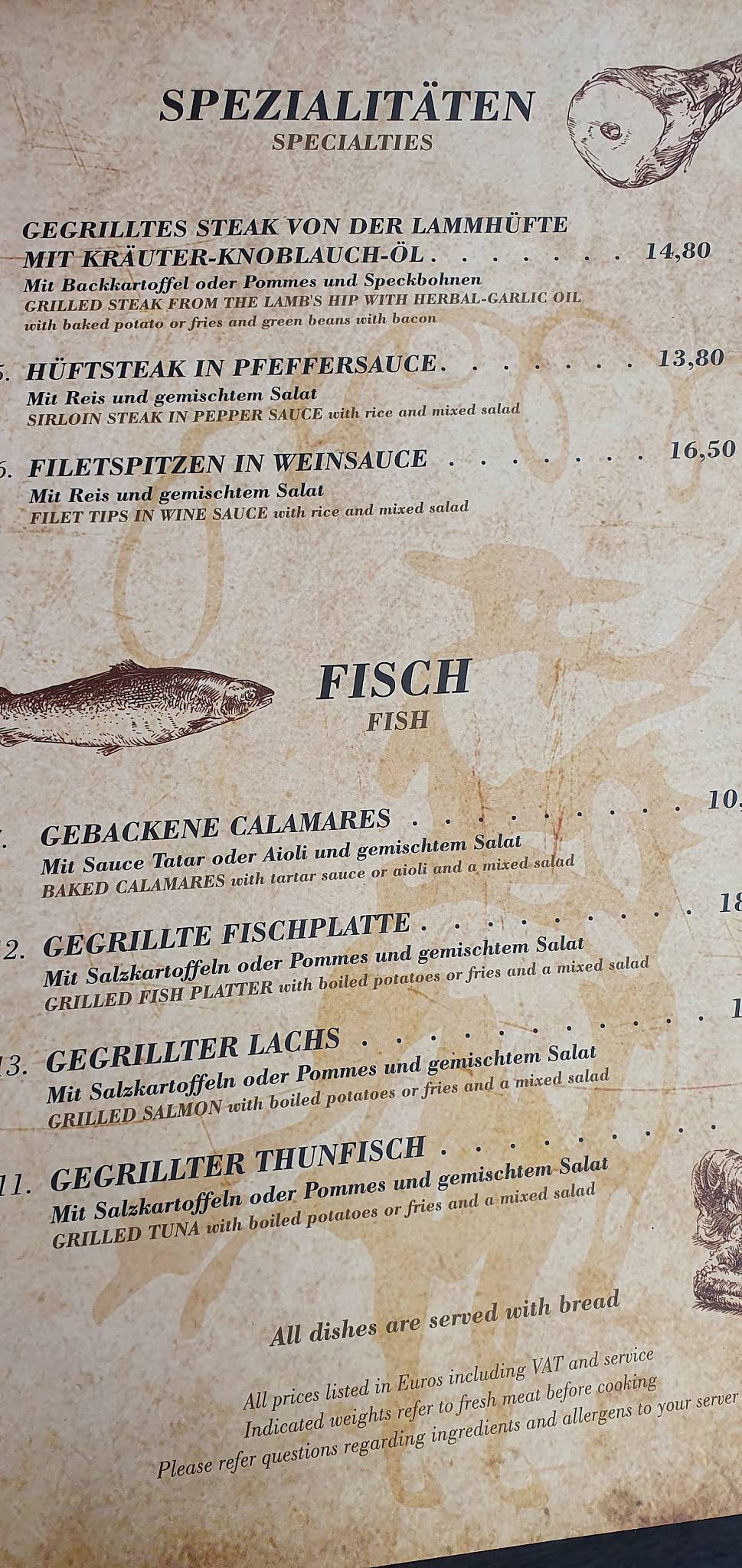 Speisekarte von El Lazo Steakhaus, Düsseldorf