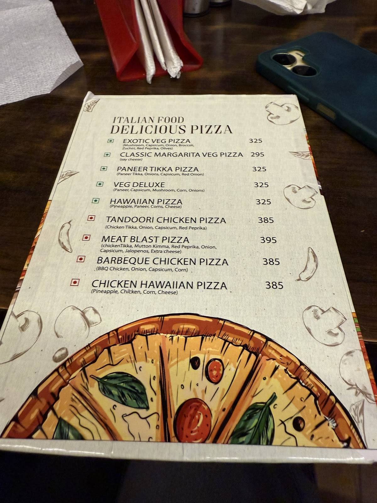 Elevate menu
