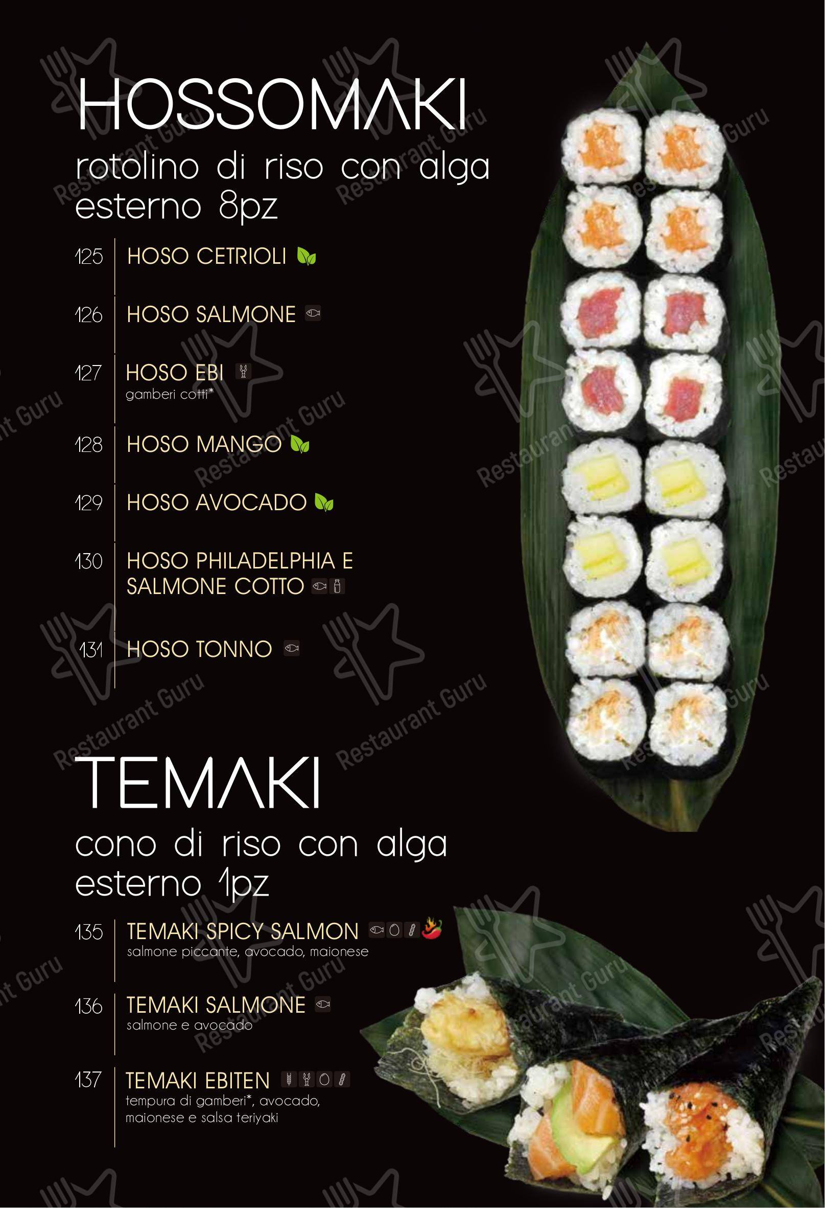 Menu bar per Ristorante Elite Sushi ristorante