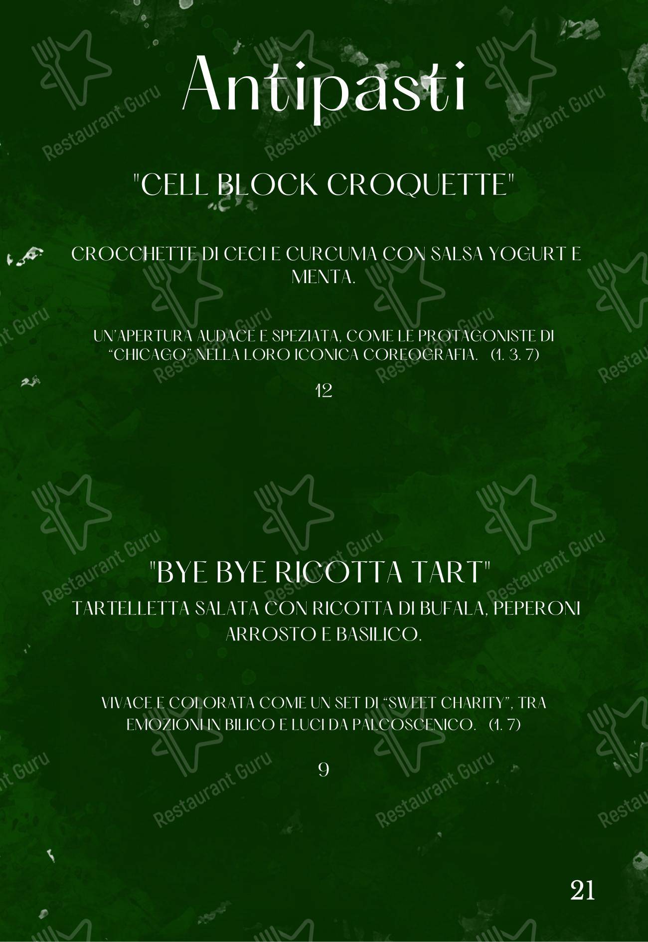 Menu di Ellington Club - Menu