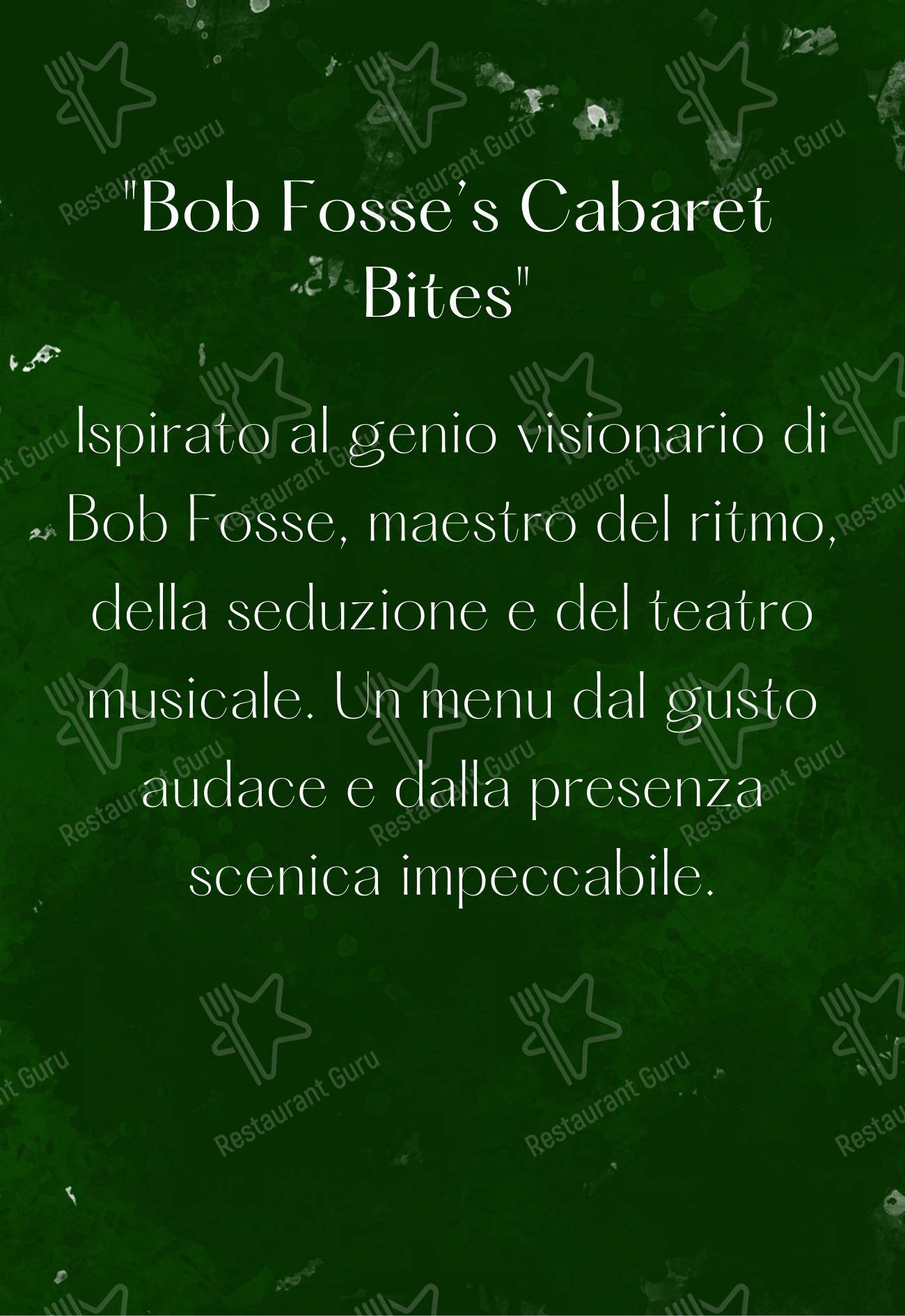 Menu per Ellington Club ristorante