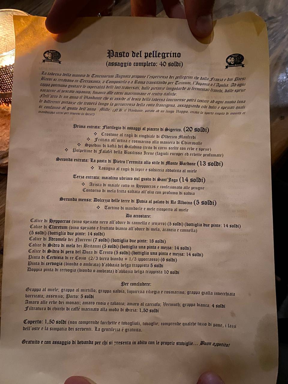 Menu di Emporium Infernalis 