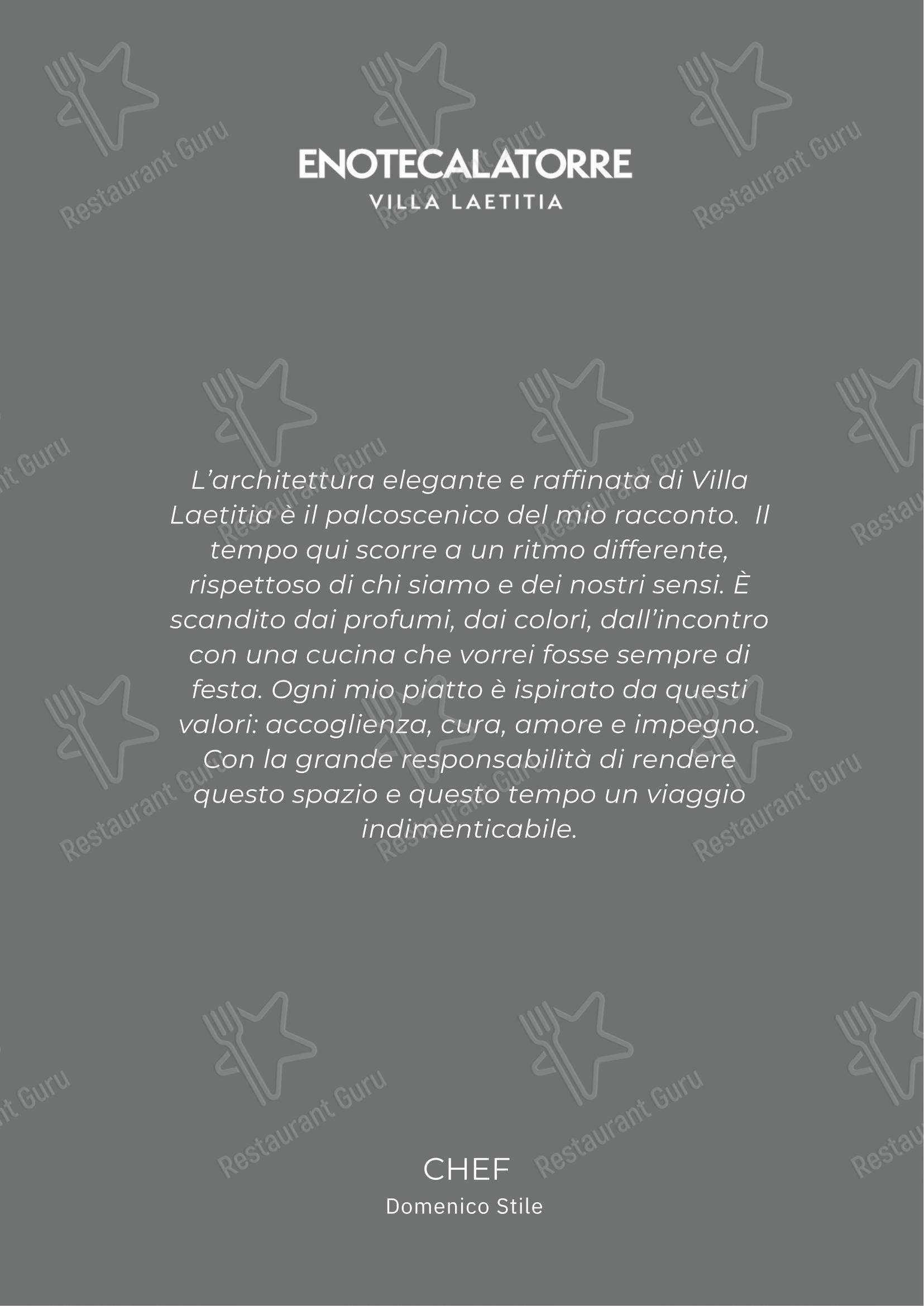 Menu di Enoteca La Torre Villa Laetitia - 菜单