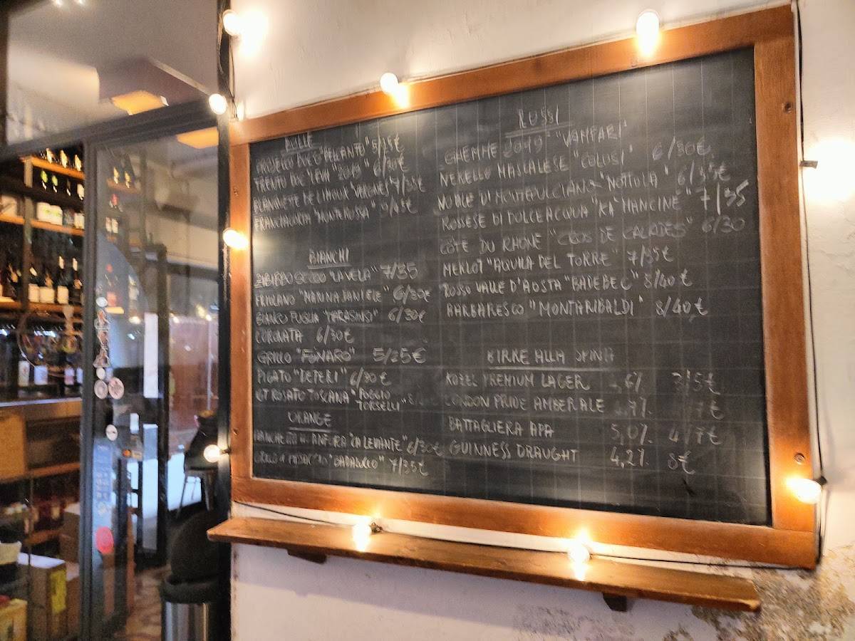 Menu di Enoteca Ristoro 