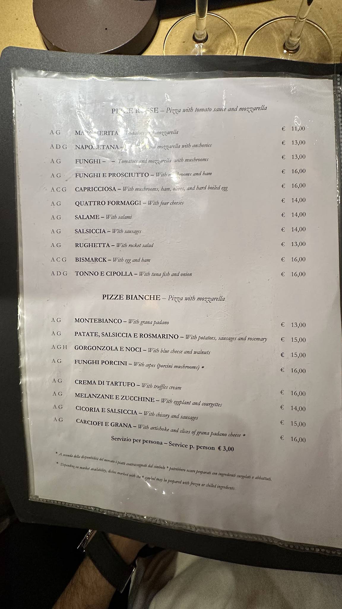 Menu di Enoteca e Taverna Capranica 