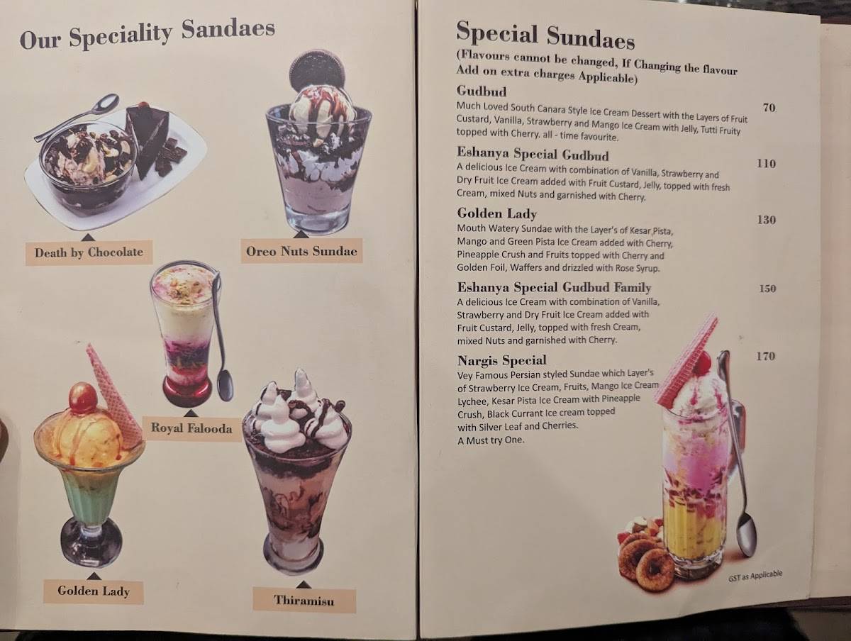 Eshanya Street Food Cafe - Kundapura menu