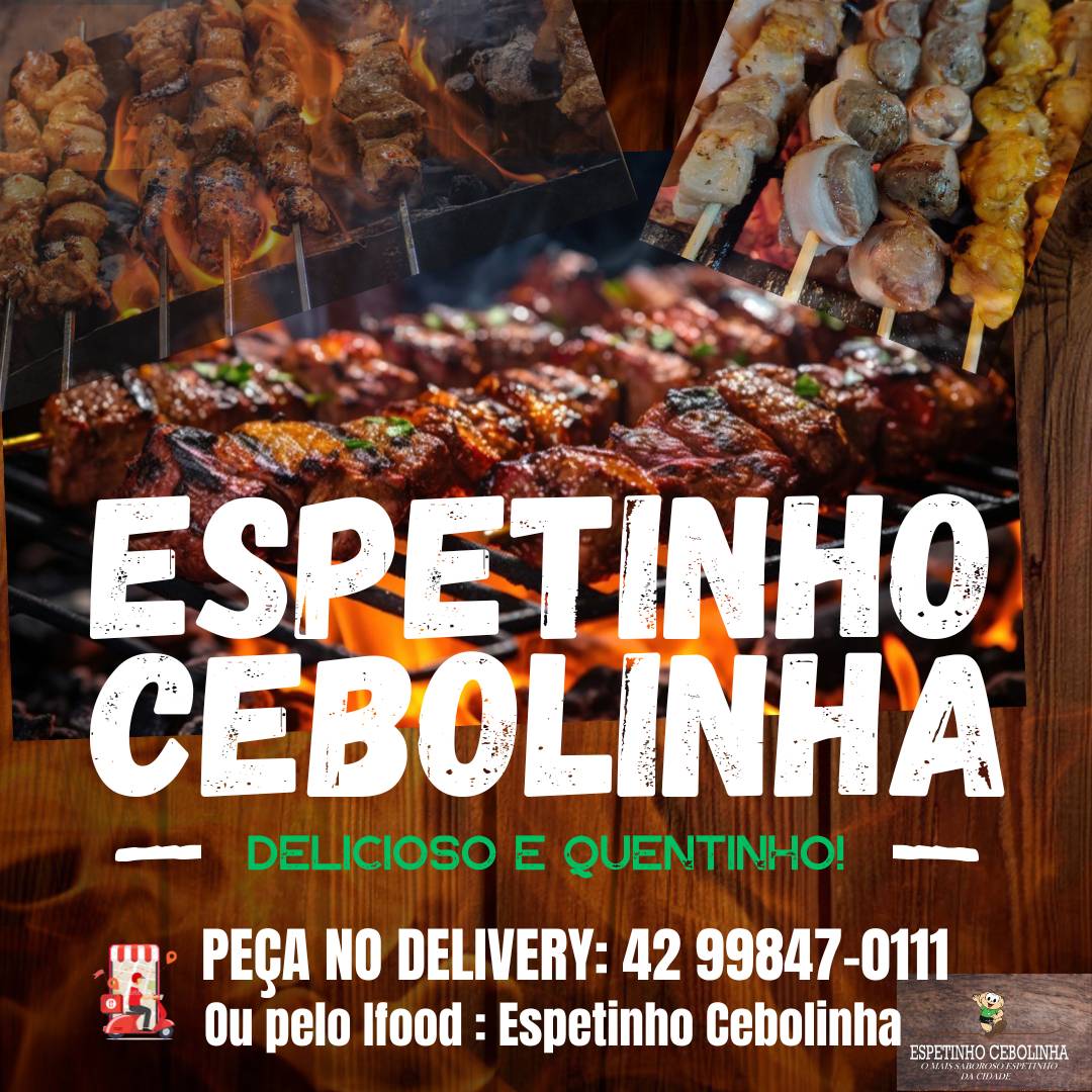 Espetinho Cebolinha cardápio