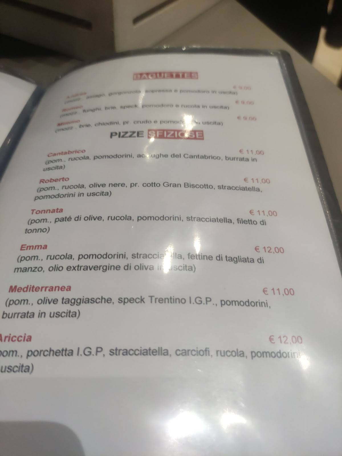 Menu di Ristorante Passaparola 