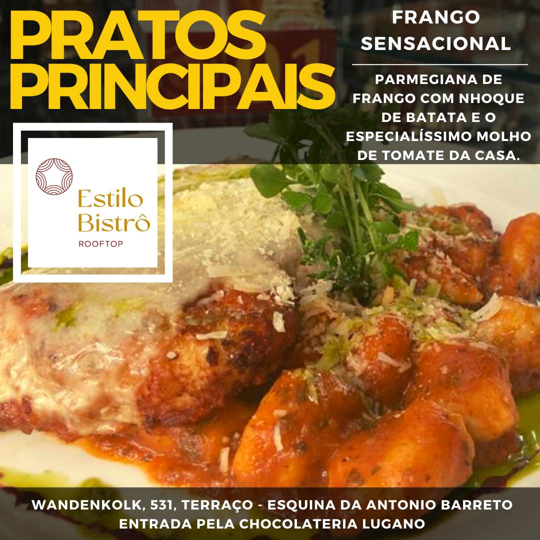 Estilo Bistrô cardápio