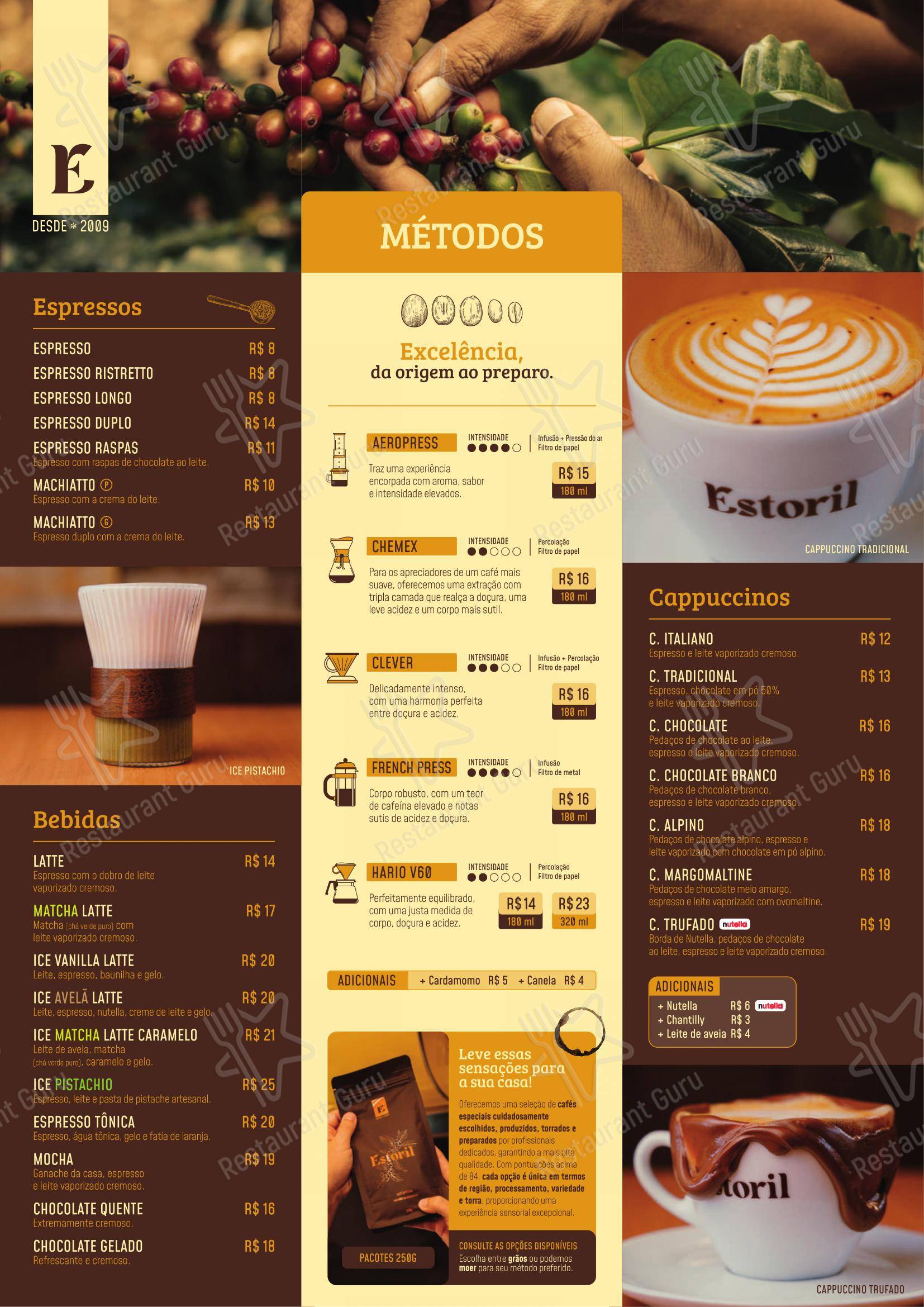 Café Estoril em Sao Jose do Rio Preto - Menu