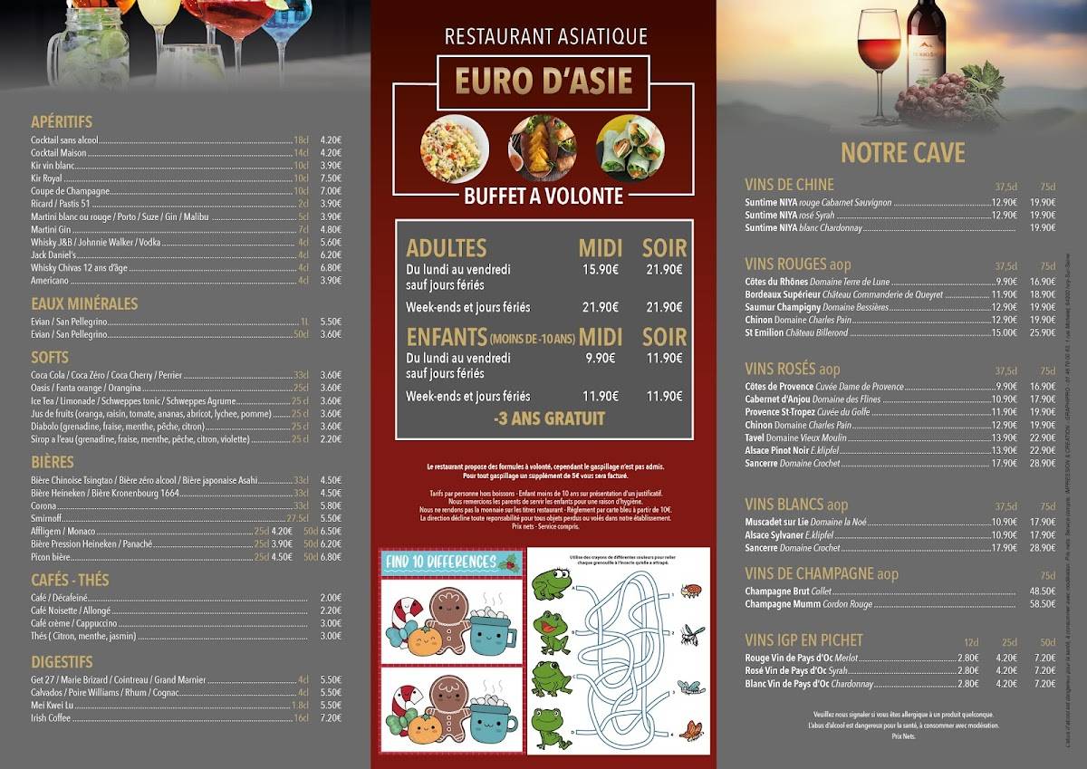 Menu de Euro D'asie