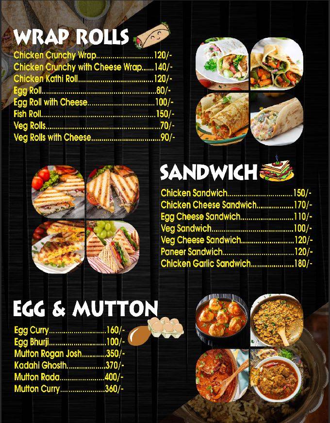 F.R.I.E.N.D.S RESTRO menu
