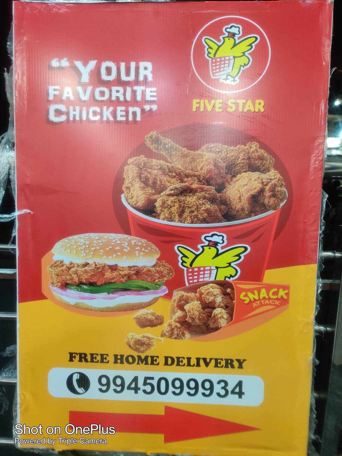FIVE STAR CHICKEN menu