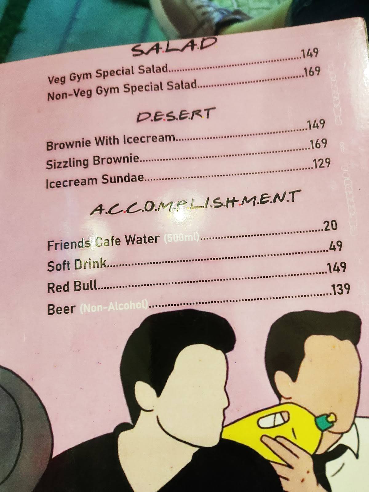 FRIENDS CAFE menu
