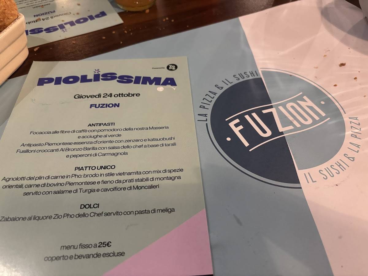 Menu di FUZION Domenico Volgare 