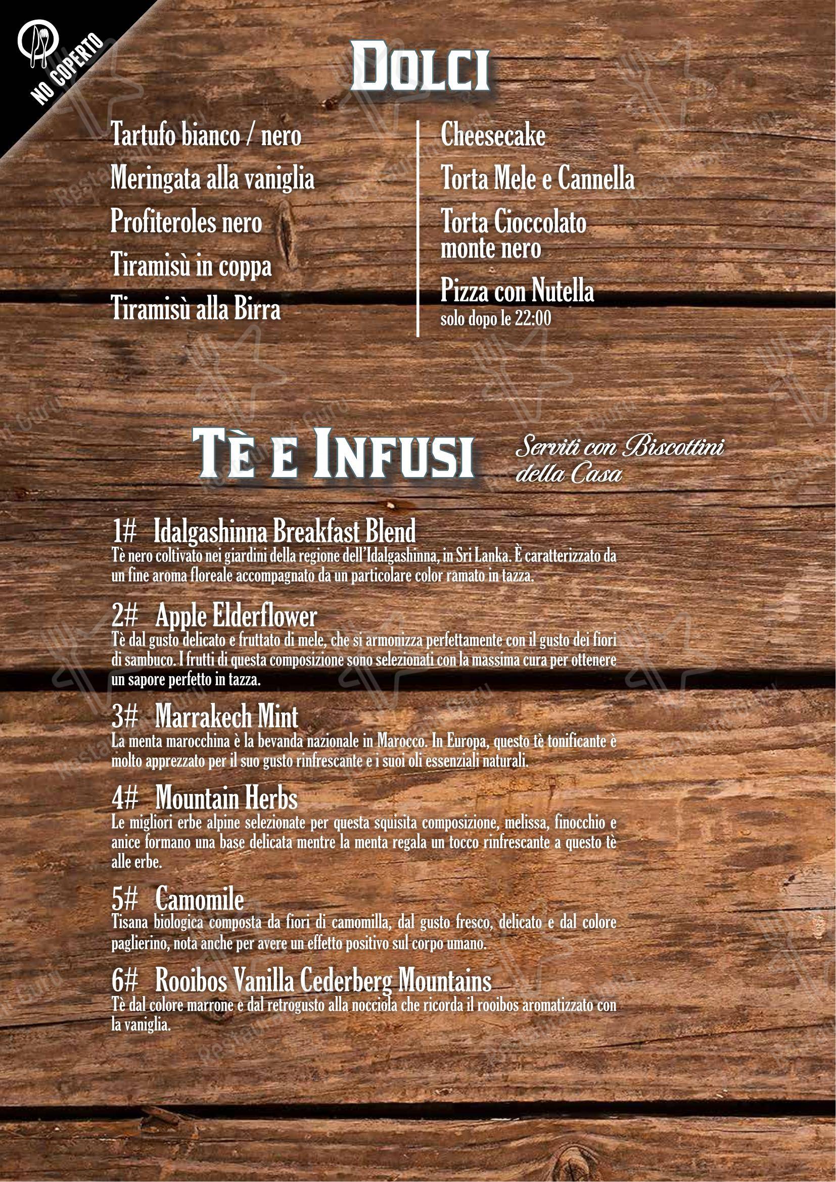 Menu per Fabbrica di Pedavena Mirano in Mirano