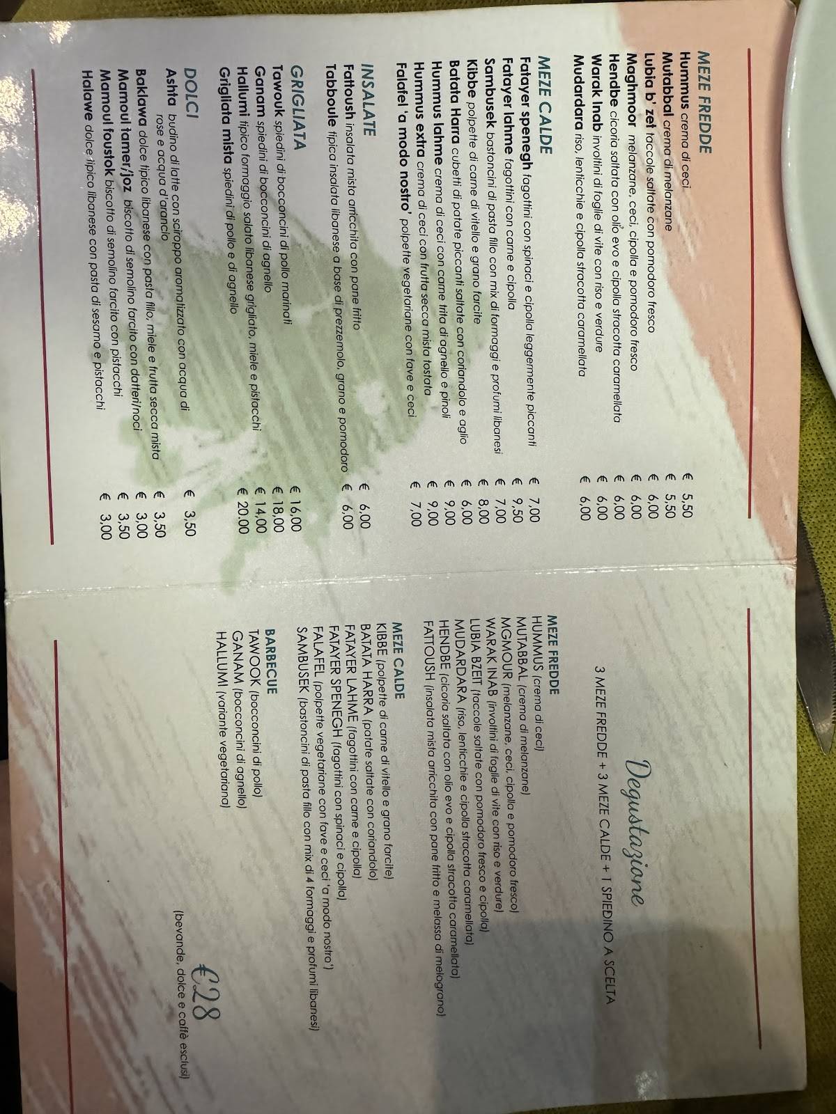 Menu di Fairuz 