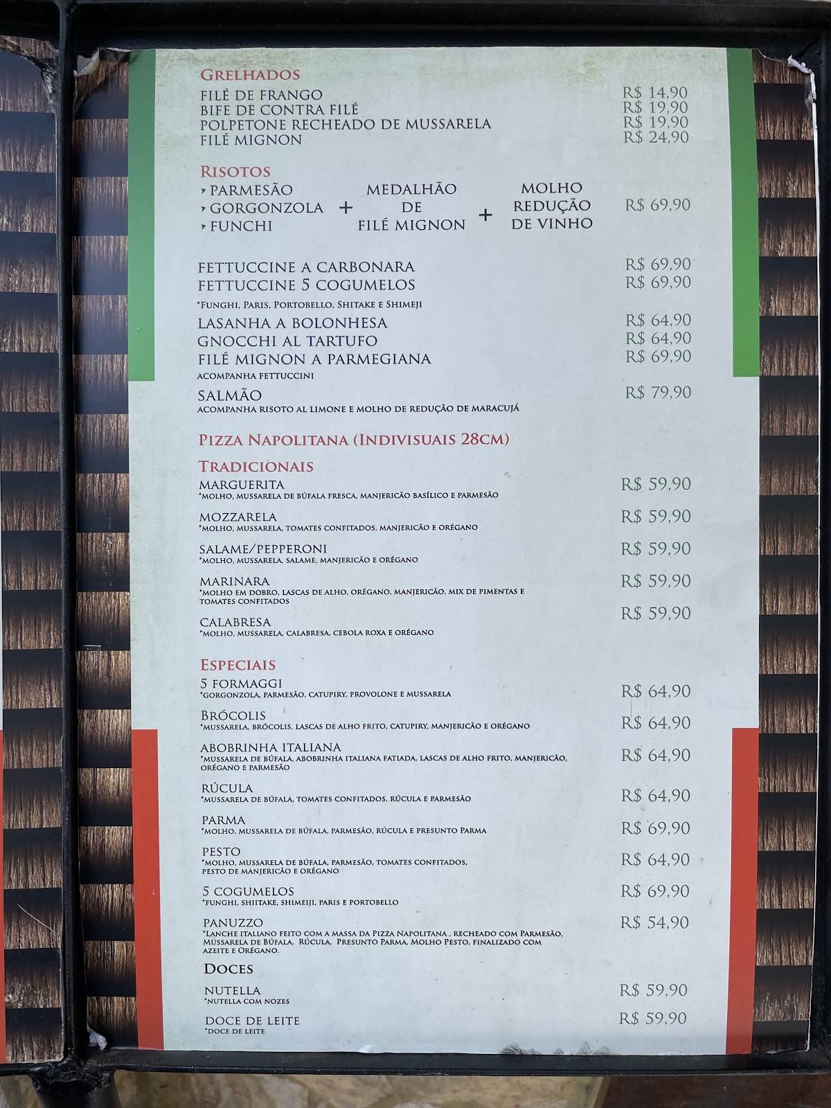 Famiglia Geraci cardápio