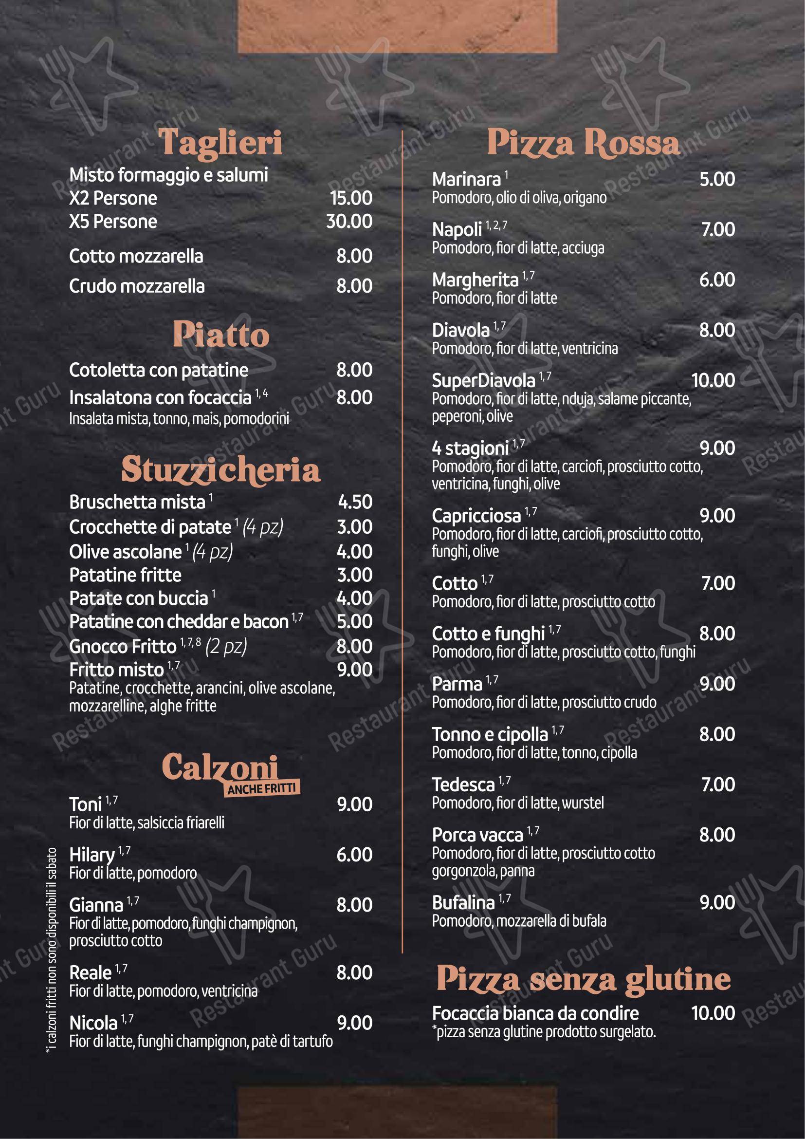 Menu per Familyday Pizzeria termoli in Termoli