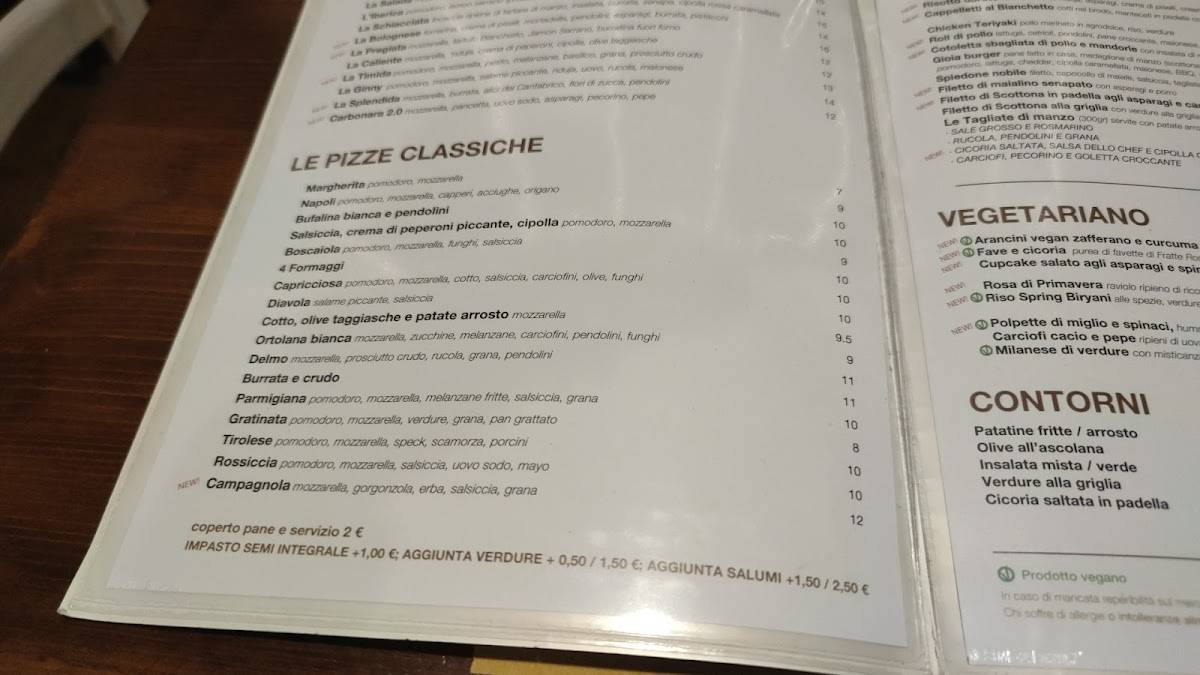 Menu di Gioia Ristorante Pizzeria 