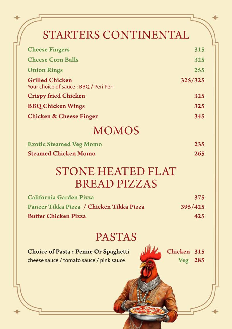 Farmhouse Sea n Sand menu