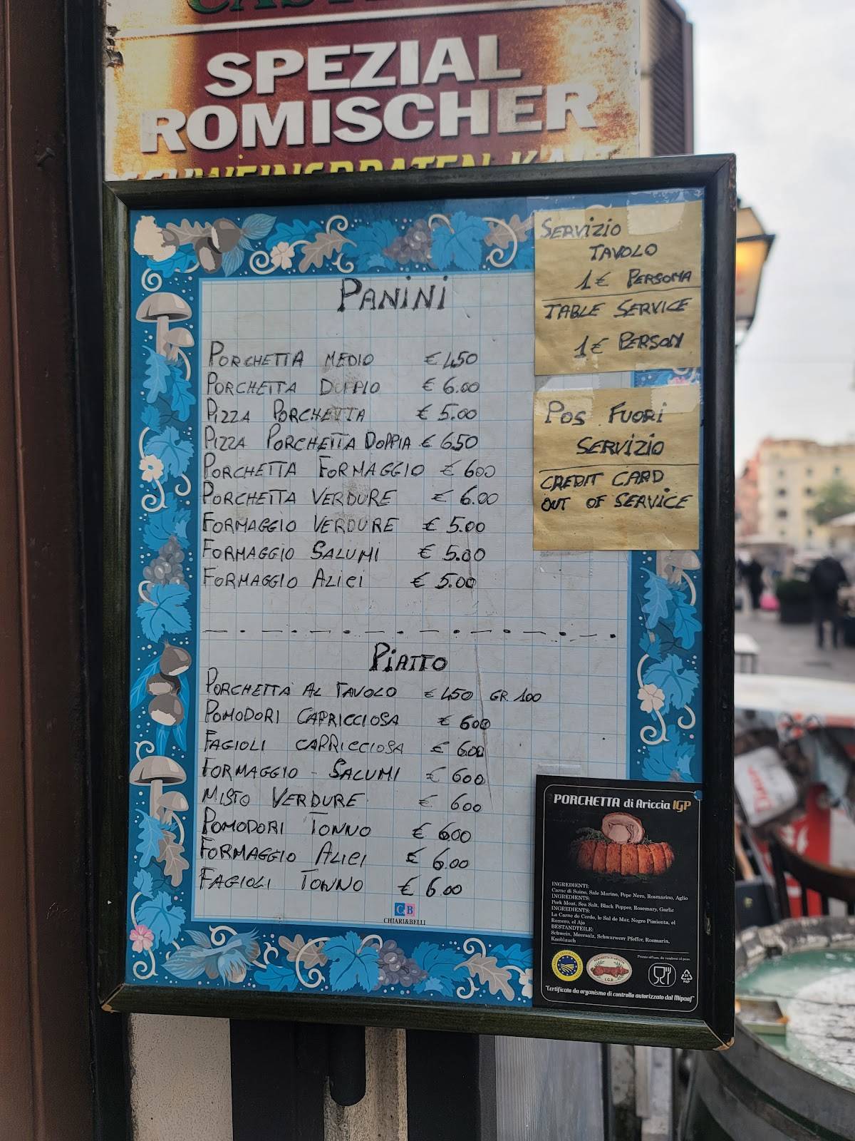 Menu di Er Buchetto 