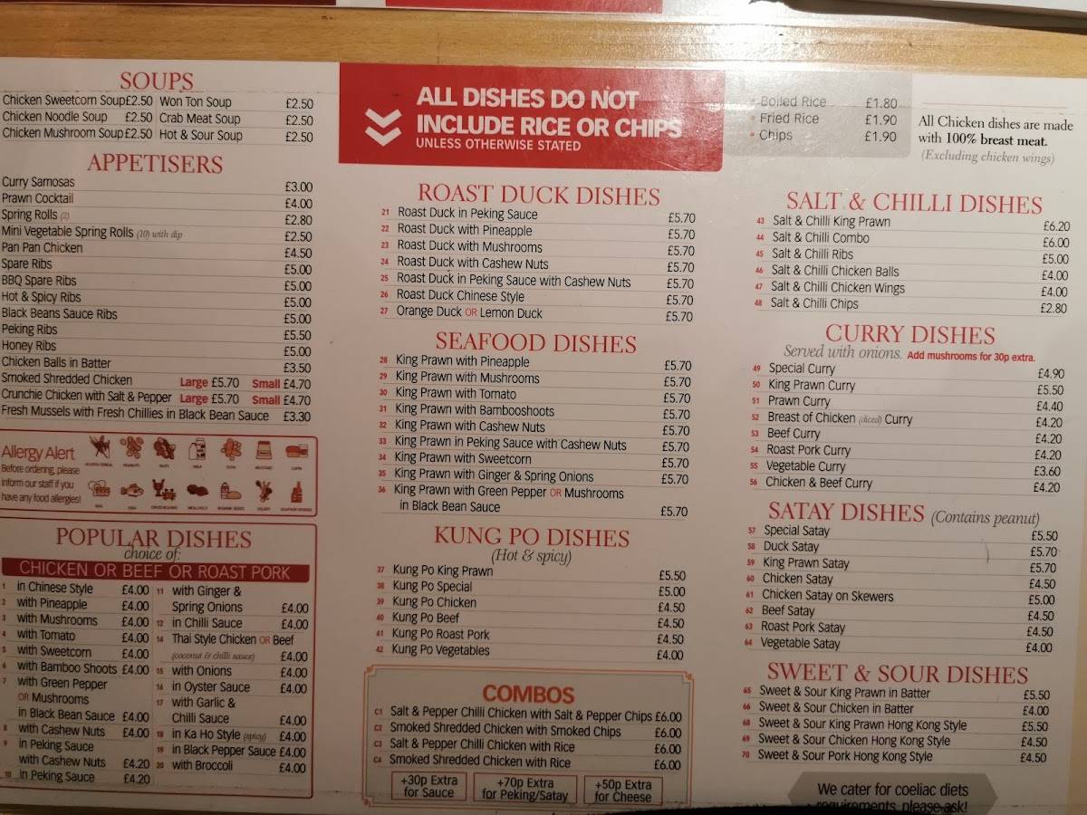 Menu at Golden star Chinese takeaway Mauchline fast food, Mauchline, image size:1200x900
