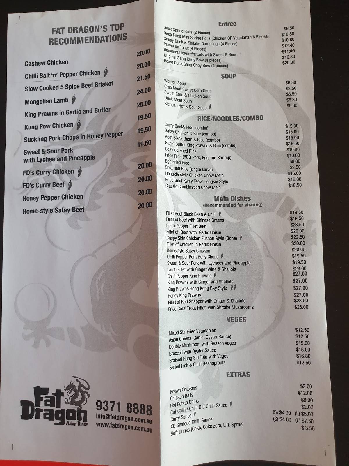 Fat Dragon Asian Diner