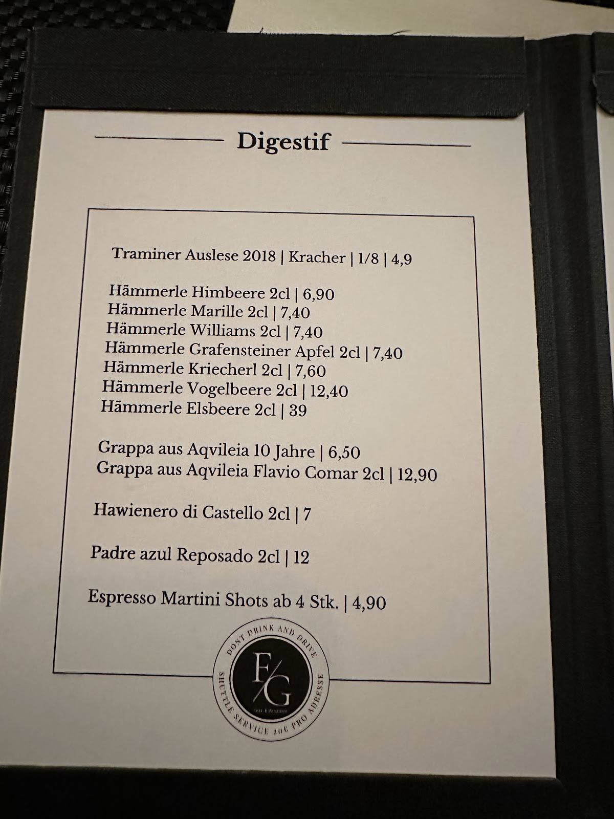 Speisekarte von Fat George - Restaurant, Wien