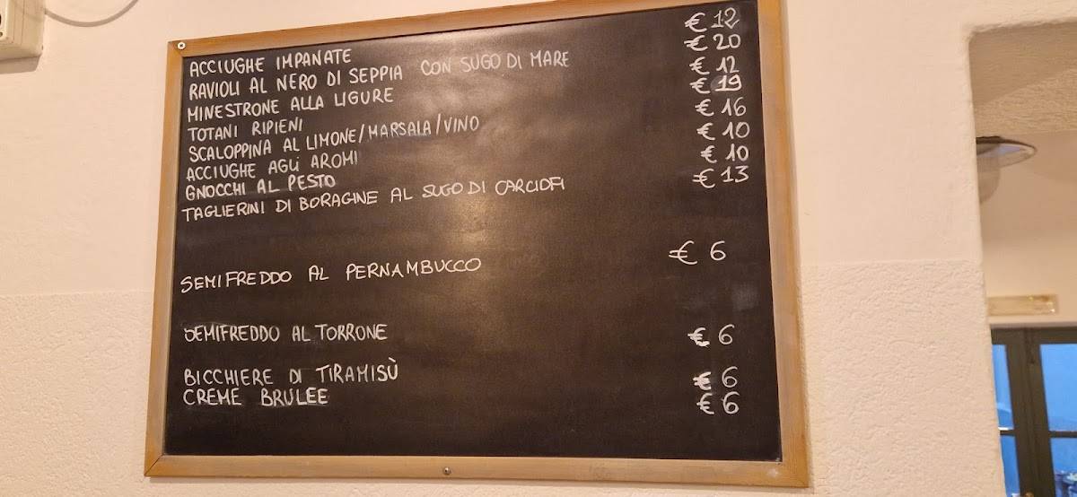 Menu di Trattoria Gnabbri 