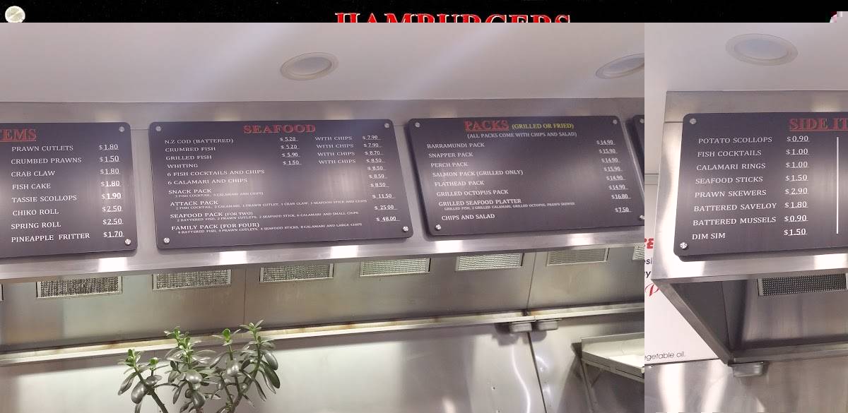 Menu at Fish Master Seafood Willoughby restaurant, Willoughby