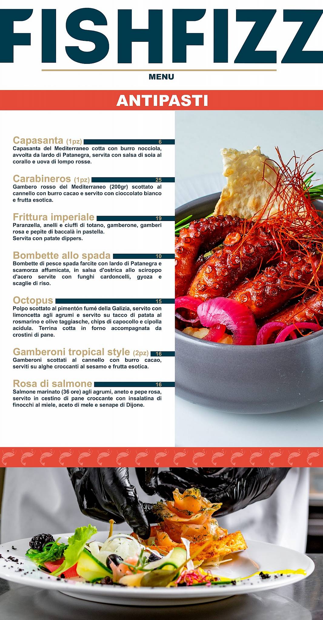 Menu de Fishfizz