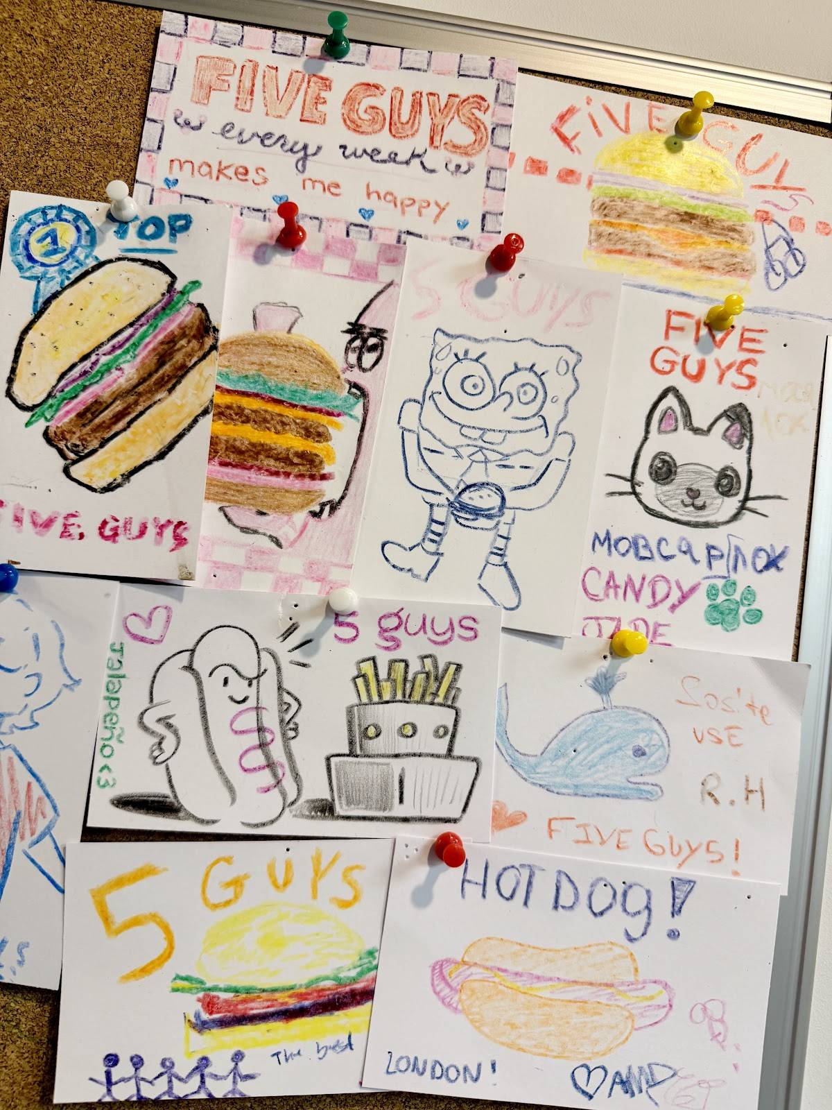 Menu de Five Guys Burgers and Fries Lyon République