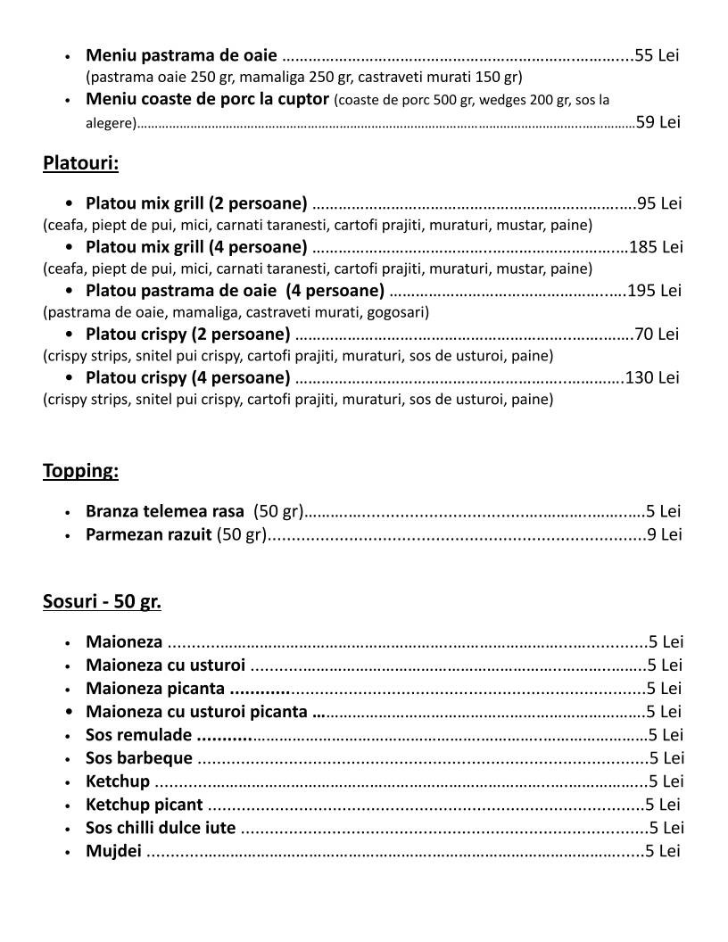 Menu de Flamingo Food