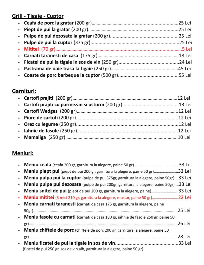 Menu de Flamingo Food
