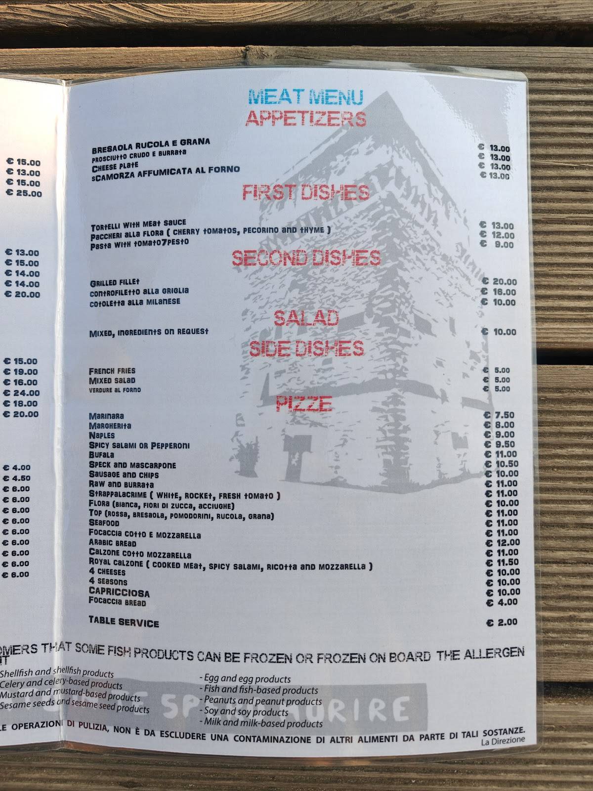 Menu di Flora Beach Restaurant 