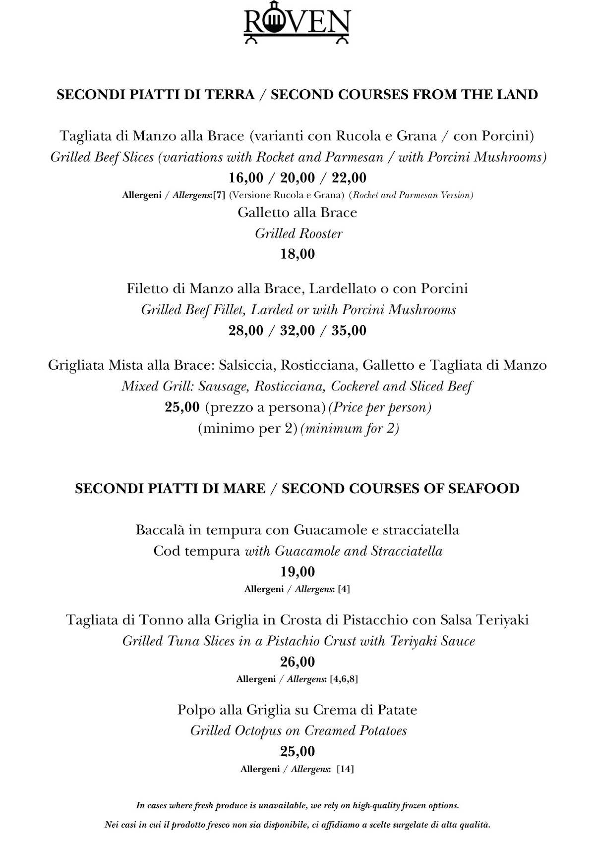 Menu di Roven 