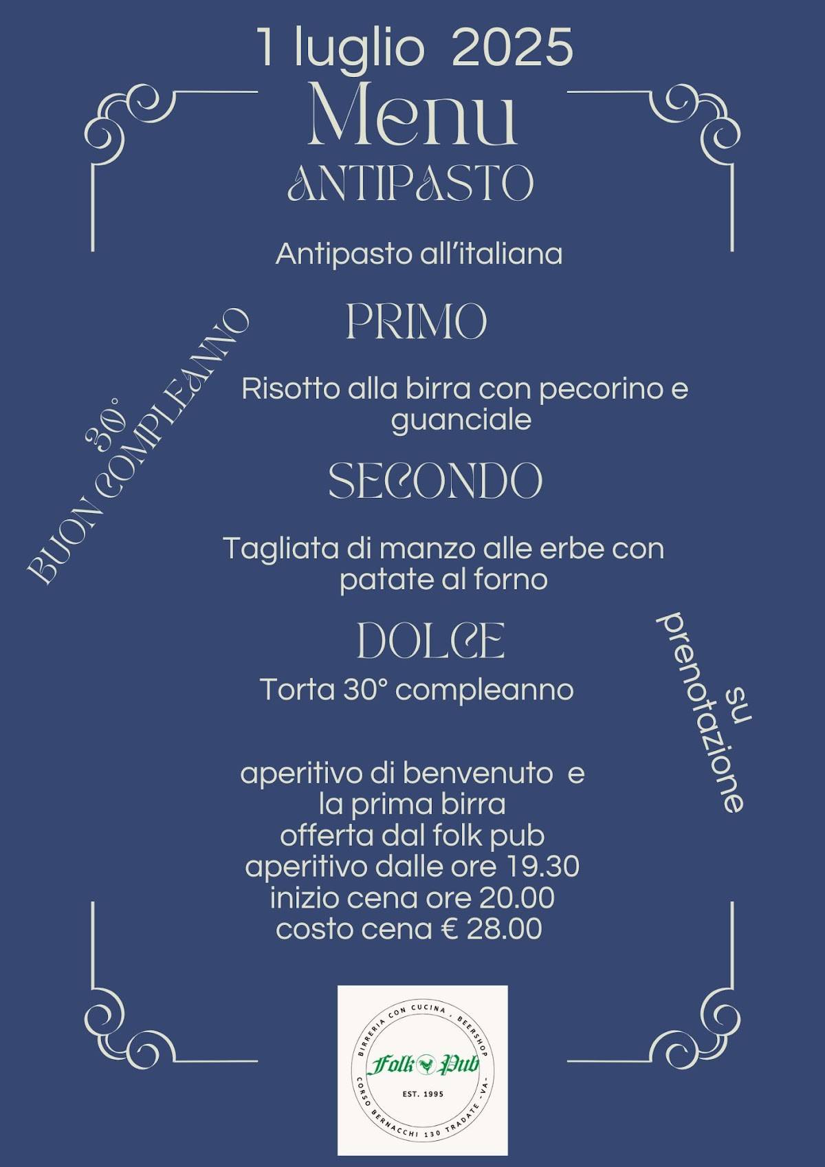 Menu di Folk Pub Tradate 