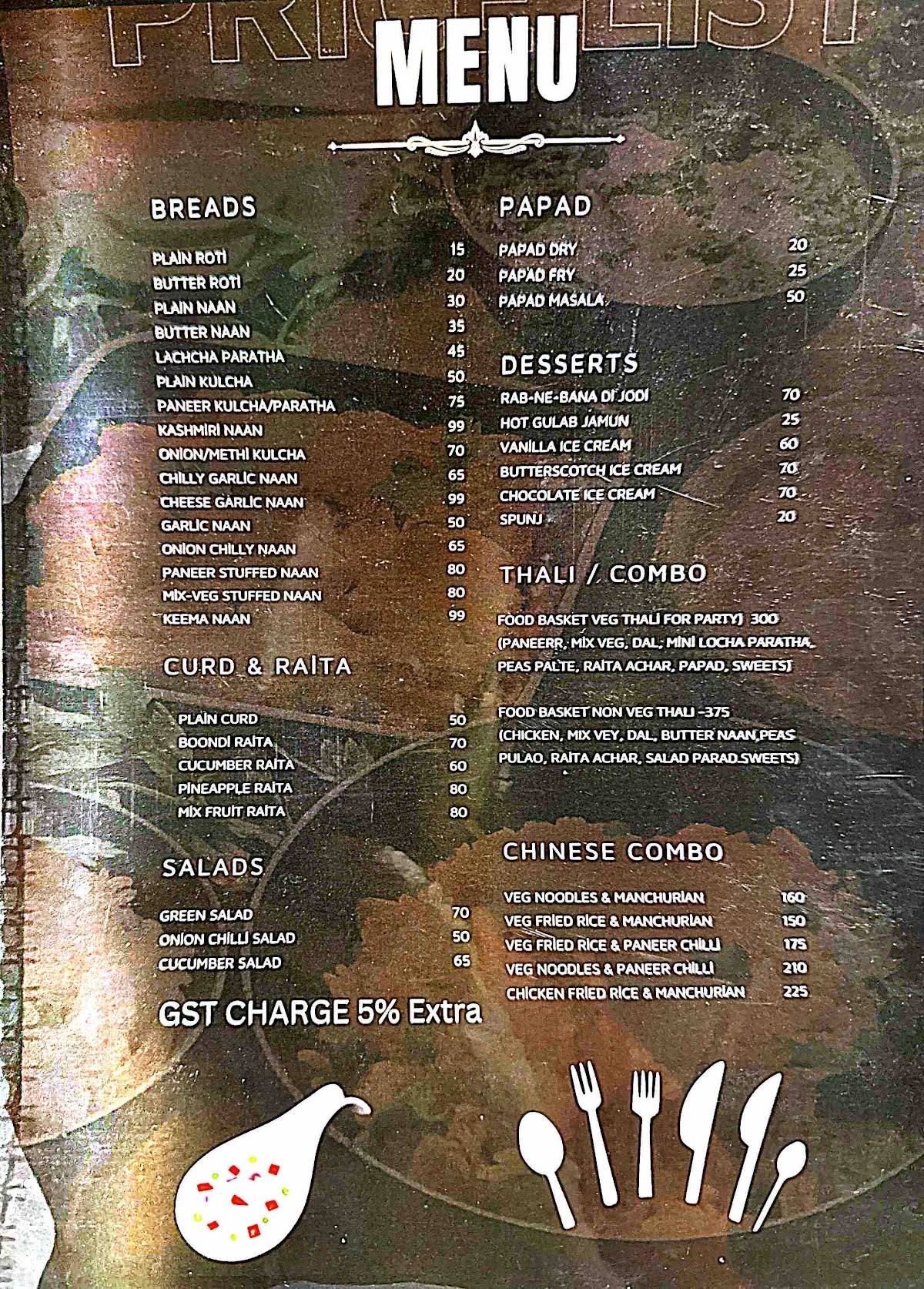 Food Basket Family Restaurant menu