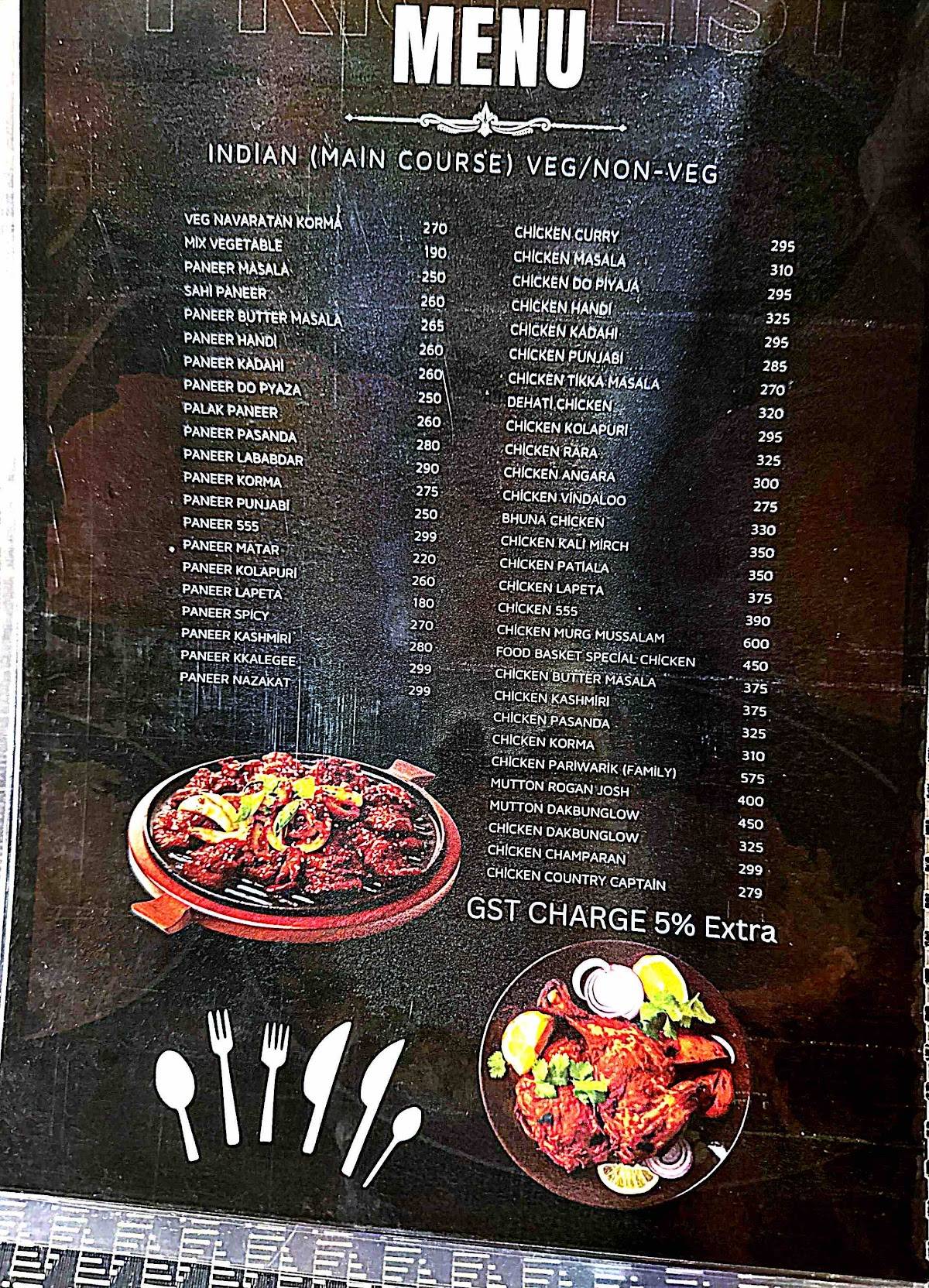 Food Basket Family Restaurant menu