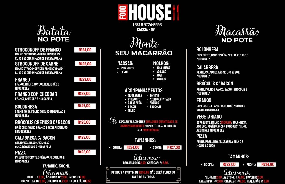 Food House cardápio