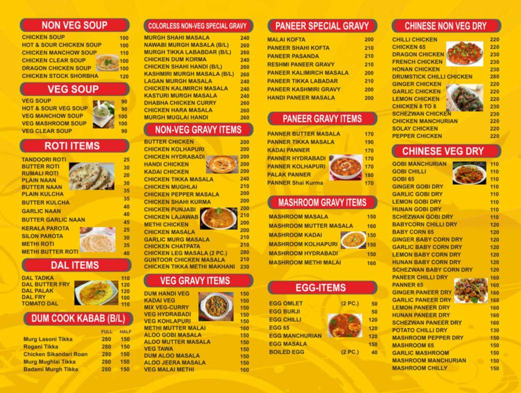 Food Hub menu