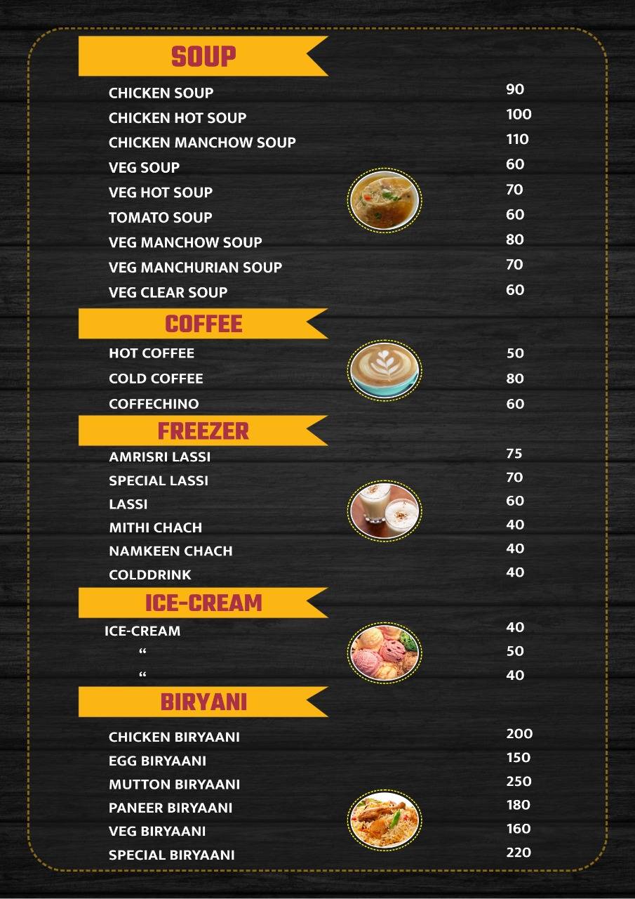 Food Mahal UP50 menu