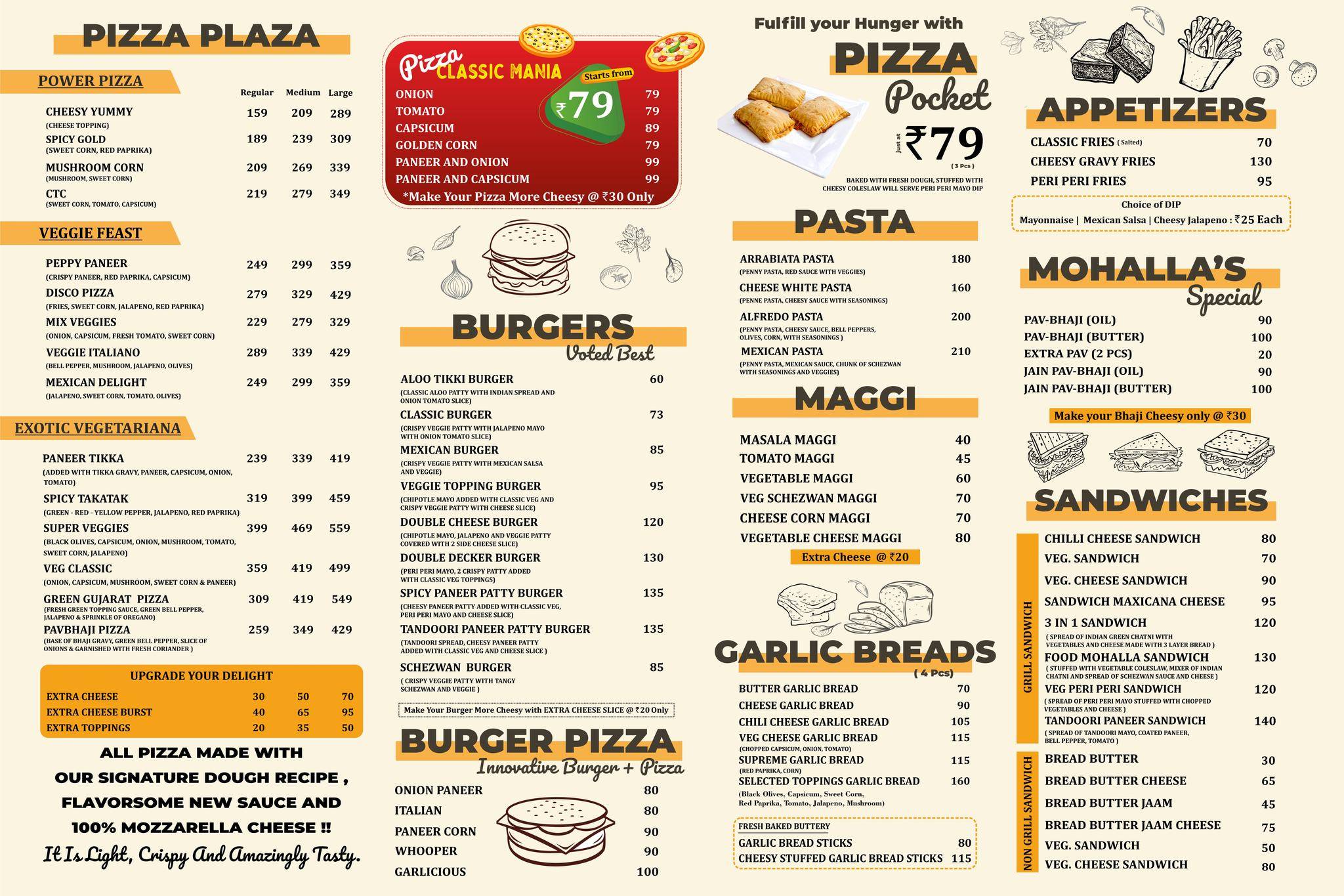 Food Mohalla menu